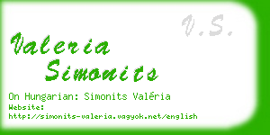 valeria simonits business card